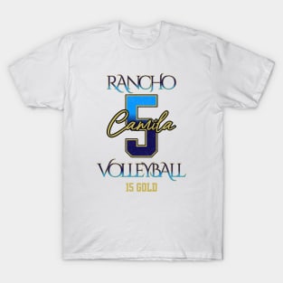 Camila #5 Rancho VB (15 Gold) - White T-Shirt